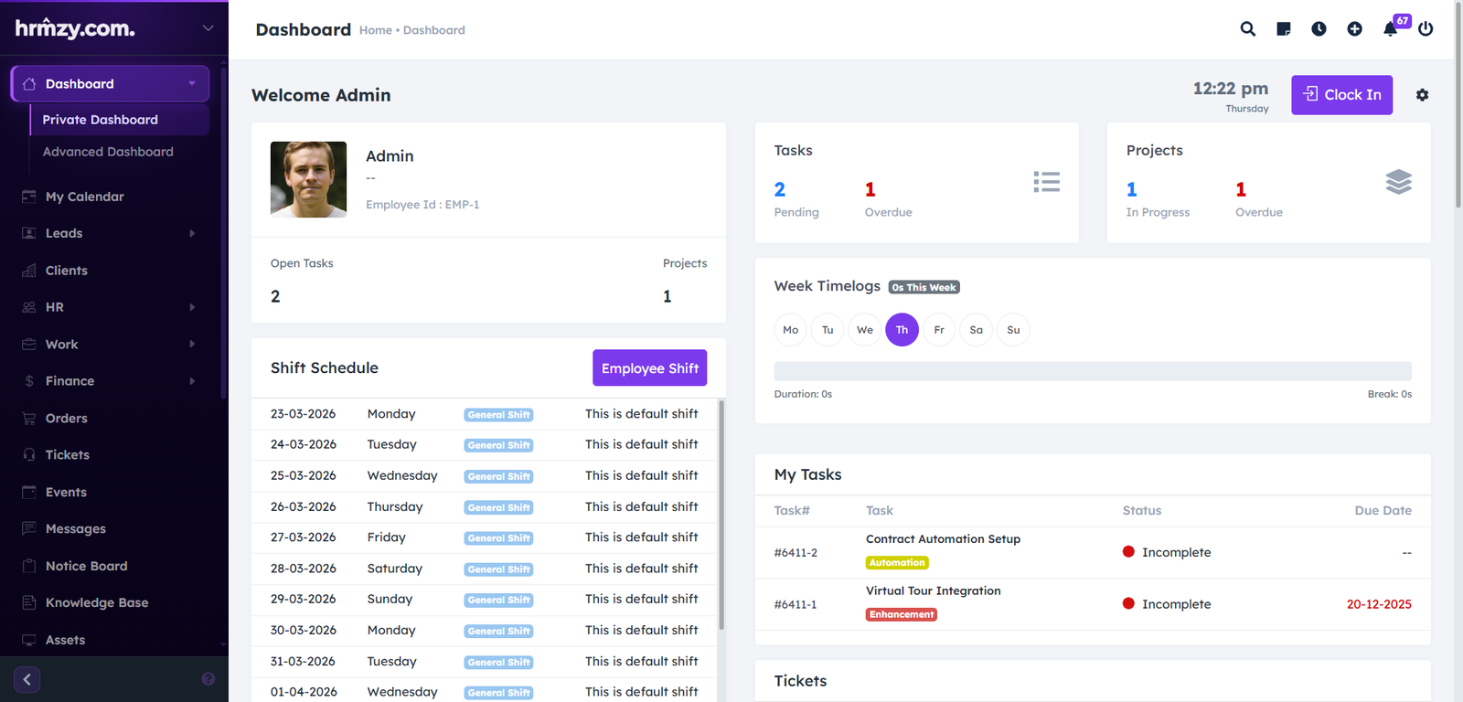 HRMZY HR Management Dashboard — Employee Data, Payroll & Analytics